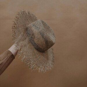 Summer Straw Hat, Lucky Fray Fedora Hat, Panmilli